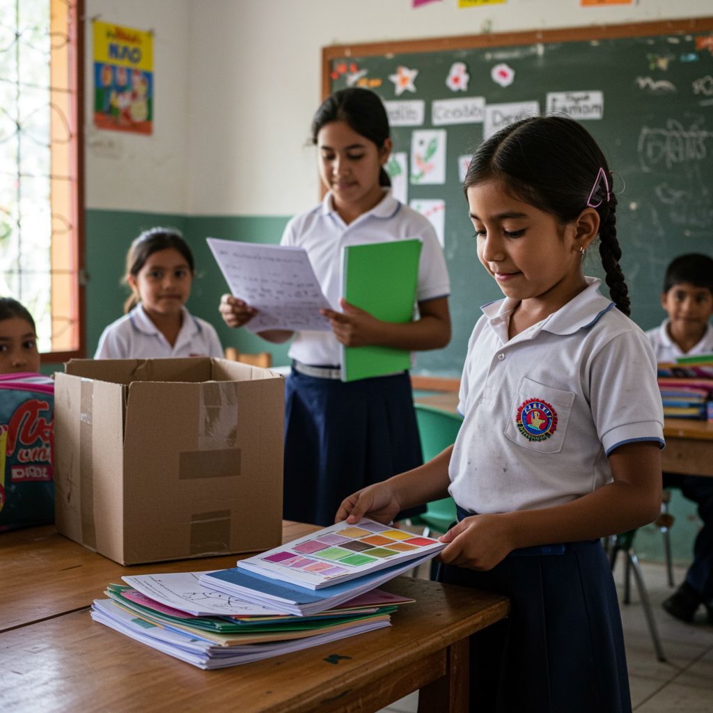 Entrega de kits escolares para los asociados de Alagro.